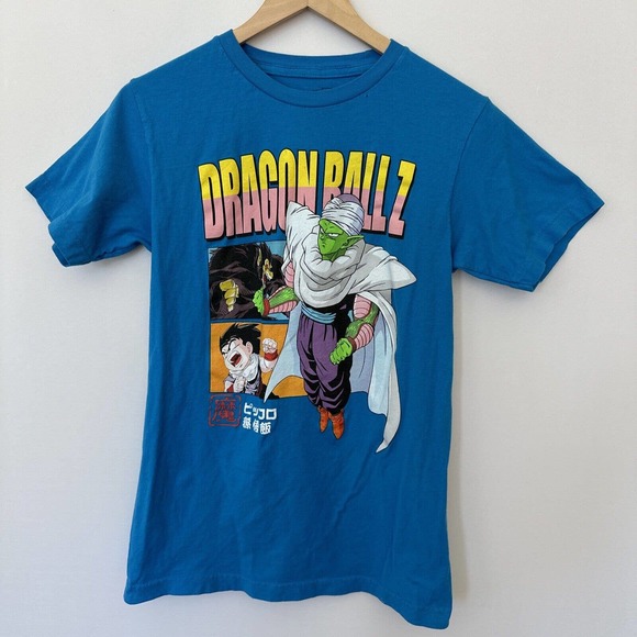 Dragon Ball Z Piccolo Gohan Mens T-Shirt Top Bright Blue Size Small Short Sleeve - Picture 1 of 9